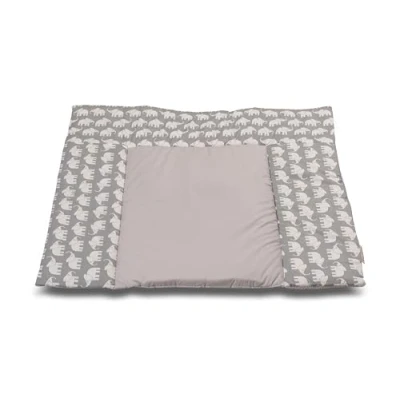 Image de ULLENBOOM ® Matelas á langer Bebe 85x75 cm, 100% matériaux OEKO TEX (Made in EU), Bleu Eléphant gris à Lavable et adapté aux déplacements