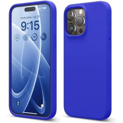 Image de elago Coque en Silicone Liquide Compatible avec iPhone 15 Pro Max, de qualité supérieure, Protection intégrale [Structure à 4 Couches Anti Choc], Doublure Microfibre Douce