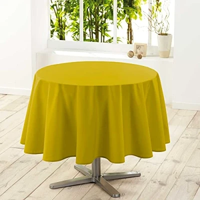 Image de Douceur d&#039;Intérieur ESSENTIEL NAPPE RONDE, MIEL, (0) 180 CM