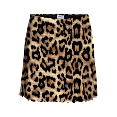 Image de Noisy may Nmlesley Nw A Shape Skirt FWD LX Jupe, Naturel/Pop : léopard, L Femmes