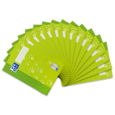 Image de Oxford 100050400 Lot de 15 cahiers à papier Optik Paper 90 g/m² ligné 16 pages Vert clair Format A4