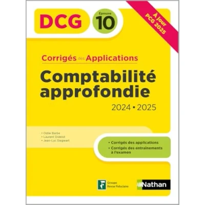 Image de DCG 10 Comptabilité approfondie Corrigés des applications 2024 2025