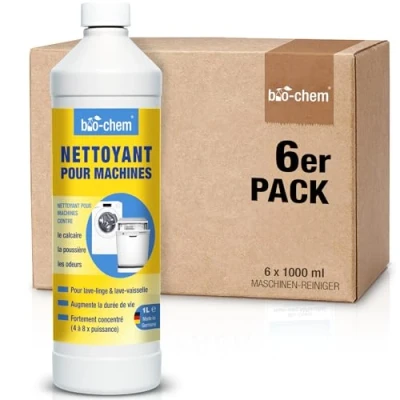 Image de Bio Chem Nettoyant lave linge et vaisselle 6 x 1L intensif liquide vaisselle, linge, machine à laver