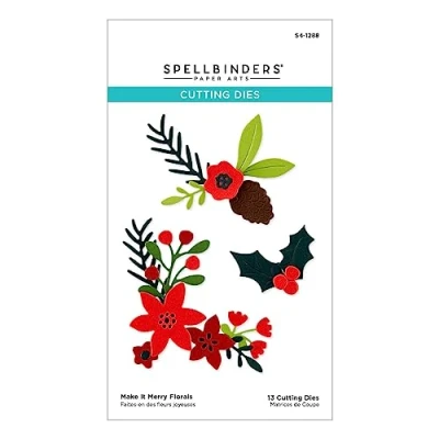 Image de Spellbinders Matrices de découpe gravées Make It Merry Florals la collection