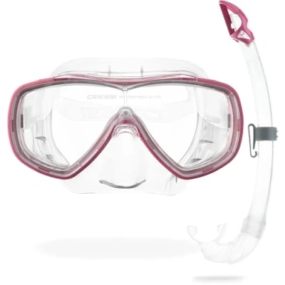 Image de Cressi Sub S.p.A. Onda Mare Masque et tuba mexico plongée sous ensemble Transparent/Rose
