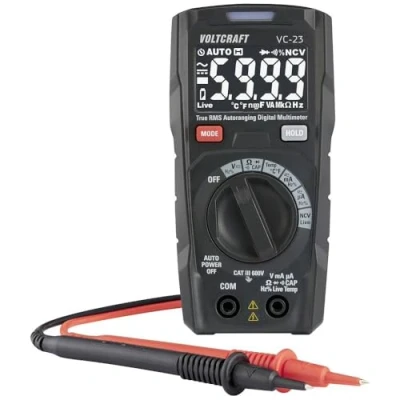 Image de VOLTCRAFT VC 23 Multimètre numérique CAT III 600 V Affichage (nombre de points): 6000