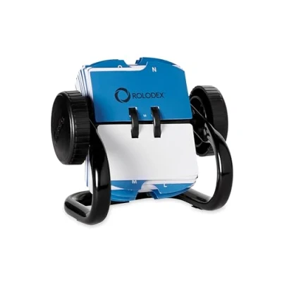 Image de Rolodex Mini Fichier Rotatif Classique à Cartes Noir