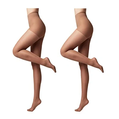 Image de Conte elegant ACTIVE 40 DEN Lot de 2 Collants Modelants et Fins pour Femmes Collant Femme Résistant Stimule la Circulation Sanguine Marron taille 5