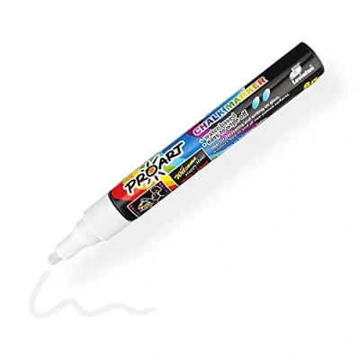 Image de LEVIATAN Stylos à Craie Essuyable Sec et Humide Pour Tableau Noir Lavable 2 3 mm Marqueurs 8 g Blanc