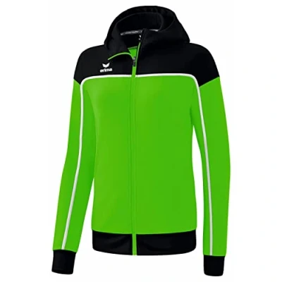 Image de Erima Change by Veste de survêtement avec Capuche, Vert/Noir/Blanc, Taille 38 Femme