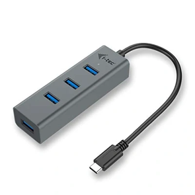 Image de i tec USB C Métal 4 Port HUB 1x 4x 3.0 pour Windows MacOS Linux Android Thunderbolt 3 Compatible
