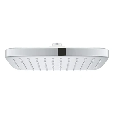 Image de GROHE douche de tête Vitalio Comfort 250 Cube, 1 jet, raccords filetés 1/2&quot;, forme carrée 250mm, pivotable, installation rapide, chromé, 26695000 (Import Allemagne)
