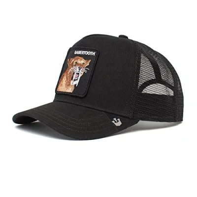 Image de Goorin Bros. The Sabertooth Tiger Black A Frame Adjustable Trucker Cap One Size