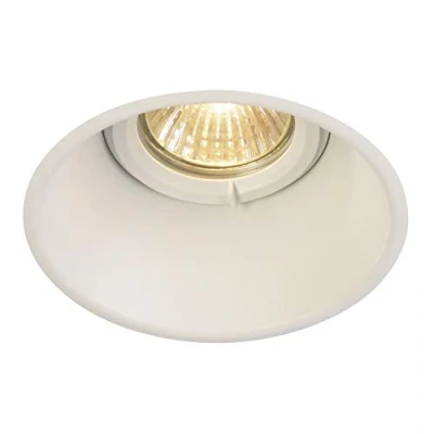 Image de SLV Spot Encastré LED HORN O Rond, IP21, Lampe de Plafond Variable pour Eclairage Intérieur LED, Réflecteur, Projecteur Plafond, Plafonnier, 1 Lampe, GU10 QPAR51, EEC E A++