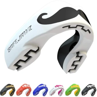Image de SafeJawz Sport Protège dents/Gouttière Coque Dentaire Protege Dent. Protection intégrale pour Tous Les Sports, notamment Le Rugby, MMA, Hockey, Judo, Karate, Arts Martiaux et la Boxe