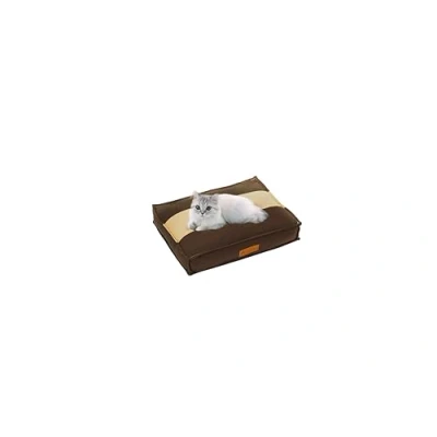 Image de Ellie Bo Cage ou 61 cm pour Chien Petite Taille 56 x 41 à Rayures Marron et crème Lit