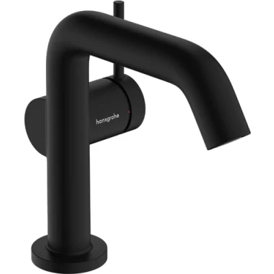 Image de hansgrohe Tecturis S Fine Mitigeur de lavabo sans tirette ni vidage, économie d&#039;énergie (CoolStart), Robinet salle bain avec hauteur sous bec 110mm, d&#039;eau (EcoSmart+), Noir mat, 73321670
