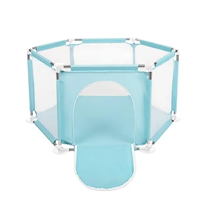 Image de Selonis Parc Bébé Hexagonal Pliable, Vert Clair