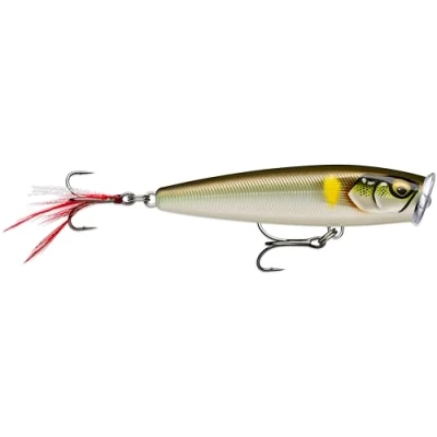 Image de Rapala Leurre de Pêche Skitter Pop Elite Construction Balsa (sans Plomb) Mer &amp; Eau Douce Flottant Profondeur Nage Surface Taille 9,5cm / 17g Fabriqué en Estonie Gilded Ayu