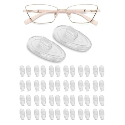 Image de Plaquettes De Nez Première Qualité en Silicone Doux Forme Goutte D’Eau Fixation Clips Ou À Vis 4 Différentes Tailles, 11Mm, 13Mm 15Mm, 17Mm Quantité Différente pour Lunettes Soleil