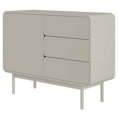 Image de Commode ORO 104 cm avec trois tiroirs grėge