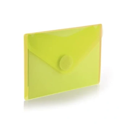 Image de Lot de 10 pochettes avec fermeture Velcro Format A7 REF 91253 Photos, Loteries en 5 couleurs Classic Translucides texture Soft Touch 100% Eco by Office Box. Jaune