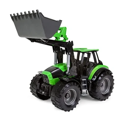 Image de Lena Worxx 04613 Deutz Fahr Agrotron 7250 TTV Tracteur avec Chargement Frontal, env. 45 cm, véhicule agricole pour Enfants à partir de 3 Ans, Robuste Pelle Fonctionnelle
