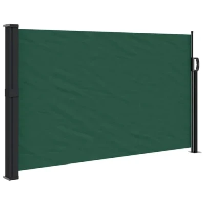 Image de vidaXL Auvent latéral rétractable vert foncé 120x500 cm, écran d’intimité de jardin, brise vue balcon, d&#039;extérieur, d&#039;extérieur