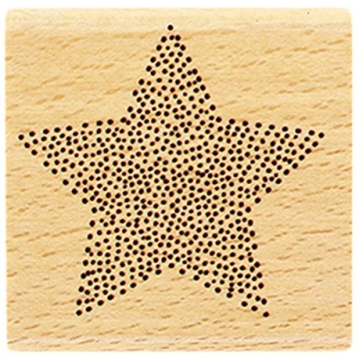 Image de Florilèges Design FD216067 Tampon Étoile en Points Bois 5 x 2,5 cm