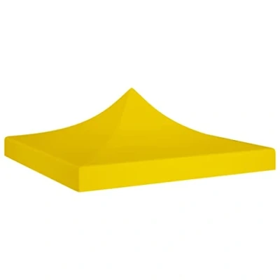 Image de vidaXL Toit de Tente Réception Toile Chapiteau Remplacement Escamotable Pavillon Jardin 3x3 m Jaune 270 g/m²