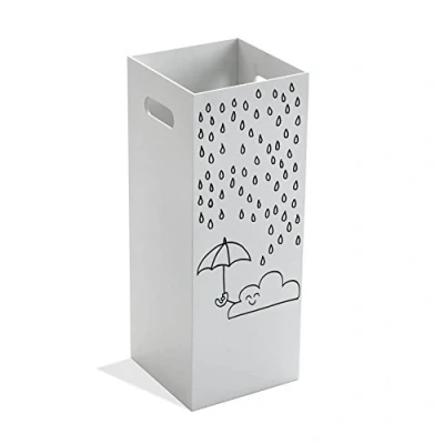 Image de Versa Clouds Porte Parapluie pour l&#039;Entrée, Chambre ou Hall, Moderne, Dimensions (H x l L) 53 21 cm, Bois MDF, Couleur: Blanc et Gris