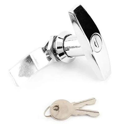 Image de EBTOOLS pour Serrure porte de garage basculante poignée en T, fixation arrière T Boîte à outils avec clés la ca