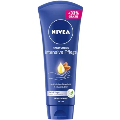 Image de NIVEA crème de soin intensif pour les mains (100 ml), la peau riche à l&#039;huile d&#039;amande une hydratation intense, des avec le parfum unique