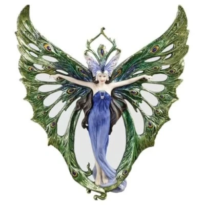 Image de Design Toscano WU10307 Sculpture murale de La Princesse Paon ailée Multicolore 5 x 33 37 cm