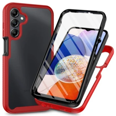 Image de XINNI Coque pour Samsung Galaxy A05S Antichoc Housse avec Protège écran, 360 Degrés Full Body Etui Solide Double Face Bumper Portable Transparent