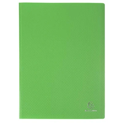 Image de Exacompta Réf. 8853E 1 Protège documents OPAK 50 pochettes cristal lisse 100 vues pour format A4 dimensions 24 x 32 cm couverture en polypro semi rigide couleur vert clair