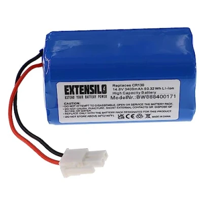 Image de EXTENSILO Batterie Compatible avec Silvercrest SSRA1 Robot électroménager (3400mAh, 14,8V, Li ION)