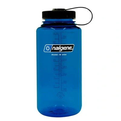 Image de Nalgene WM Sustain Gourde écologique Bio 1 L, réutilisable, recyclée, sans BPA, résistante aux chocs, grande ouverture pour glaçons et infusions, Slate Blue