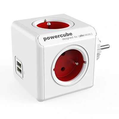 Image de Allocacoc PowerCube original USB type E Extensions de puissance (Rouge)