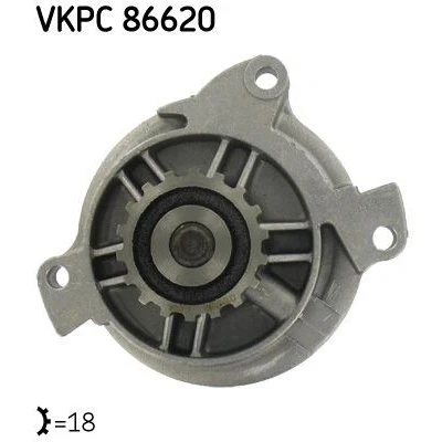 Image de SKF VKPC 86620 Pompe à eau 18 Tôle d&#039;acier pour transmission par courroie de distribution VOLVO: 850 Break, V70 2, 940 II Break