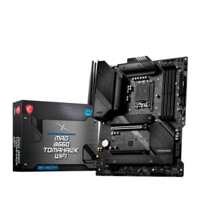 Image de MSI MAG B660 TOMAHAWK WIFI Carte Mère, ATX Pour Processeurs Intel Core 12è Gén, LGA 1700 Memory Boost DDR5 4800+MHz/OC, Slots PCIe 4.0 &amp; 3.0 x16, 3 x M.2 Gen4, Wi Fi 6