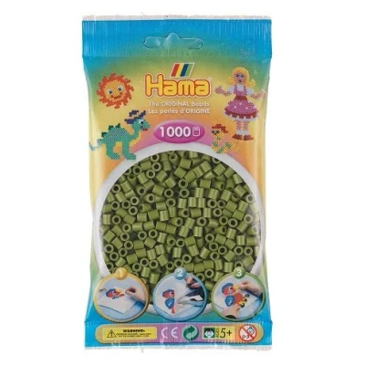 Image de HOFF pour hama 84 lot 1000 Perles a Repasser midi 5 mm Vert Olive Plaque Picots Jeu creatif