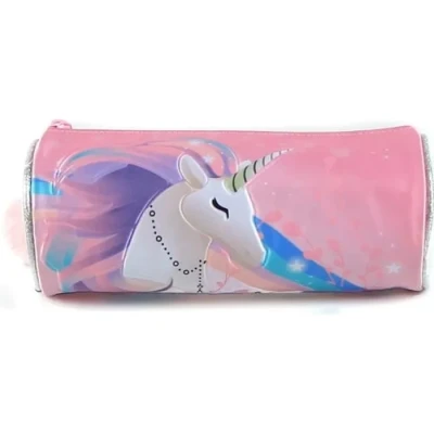 Image de Trousse ronde Licorne rose 22 CM