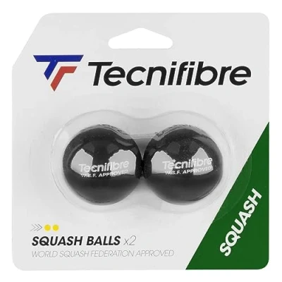Image de TECNIFIBRE BALLES SQUASH UNISEXE 2 BALLS DOUBLE YELLOW DOT