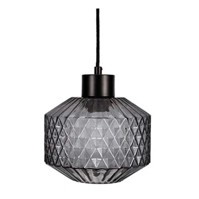 Image de Pauleen 48125 Gleaming Smoke luminaire Max 25W E27 suspensions Style Cristal Verre fumé/Noir 230 V, Pendant Light