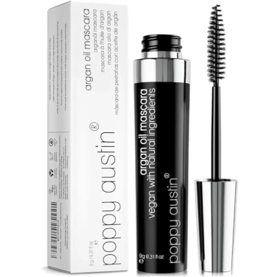 Image de Mascara Volume Vegan et Bio Waterproof, Naturel, Allongeant, Sans Pâtés Noir Hypoallergénique Pour Yeux Sensibles Effet Faux Cils Poppy Austin (9 Grammes)