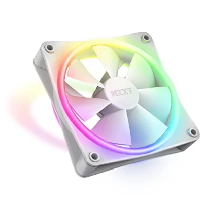 Image de NZXT F120 RGB Duo RF D12SF W1 Ventilateur double LED de 120 mm 20 configurables individuellement Airflow et pression statique équilibrées Commande PWM Blanc