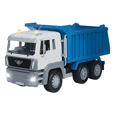Image de Driven by Battat WH1000Z Standard Series Dump Tilting Dump, lumières et Sons Camions Jouets de Construction pour Enfants à partir 3 Ans, Bleu, échelle 1:16