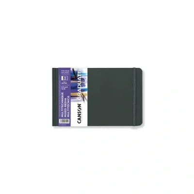 Image de CANSON Graduate Book Mixed Media Carnet cousu 72 pages Grain léger 21,6 x 14 cm 200g/m² Blanc