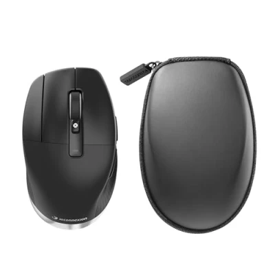 Image de Souris Ergonomique 3DCONNEXION CadMouse Pro Wireless Gaucher USB C 7 Boutons Noir Mat